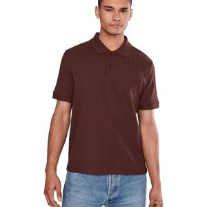 Vince Drop Needle Stripe Short Sleeve Polo
