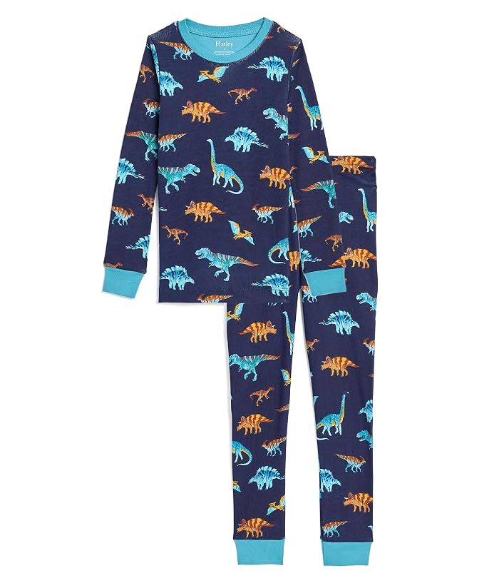 Hatley Kids Colourful Dinos Cotton Rib Pajama Set (Toddler/Little Kid/Big Kid) - Image 3