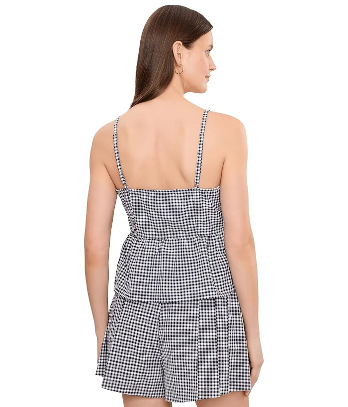 Blank NYC Gingham Top With Tie Detail in Black/White - Image 4