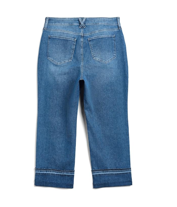NYDJ Plus Size Bailey Relaxed Straight Ankle Raw Cuff Jeans - Image 2