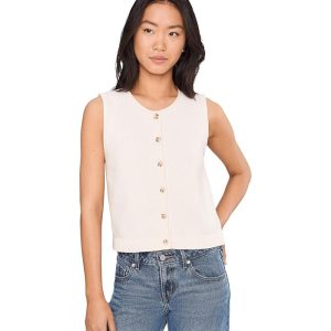 525 america Marianna Rolled Edge Button Front Vest