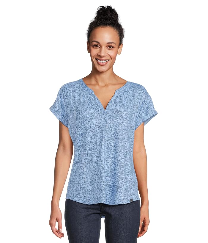 L.L.Bean Streamside Tee Split-Neck Short Sleeve