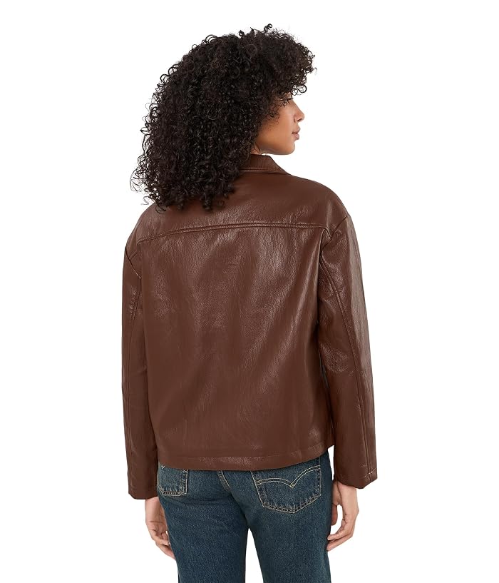 KUT from the Kloth Wren Drop Shoulder Polyurethane Leather Jacket - Image 4