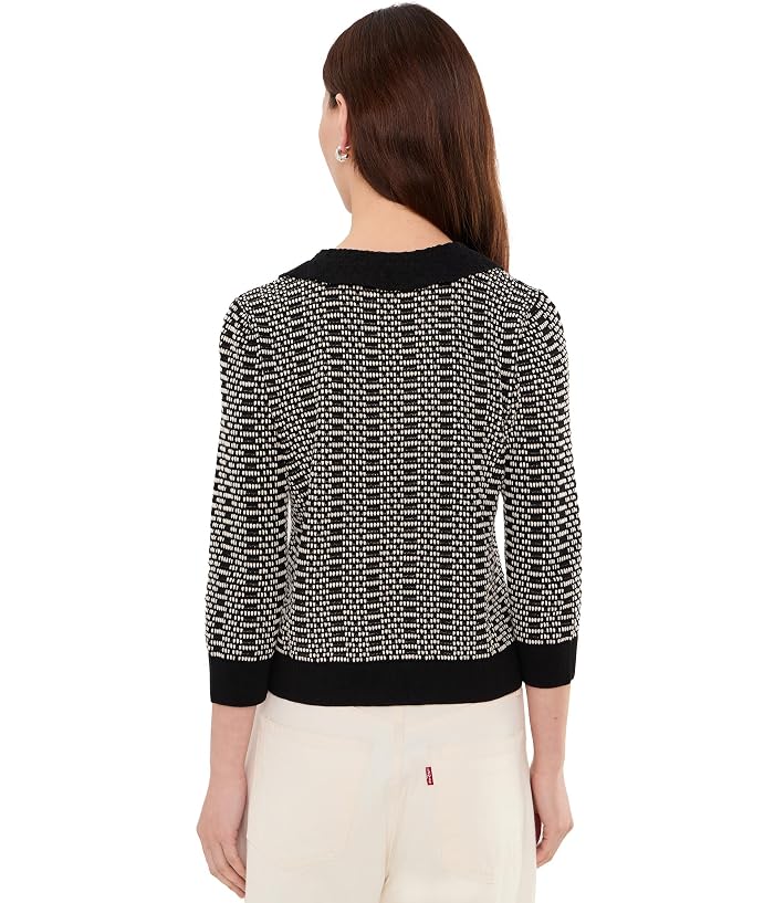 NIC+ZOE Lace Trim Geo Stitch Sweater - Image 4