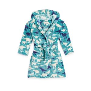 Hatley Kids Dino Silhouette Fuzzy Fleece Robe (Toddler/Little Kid/Big Kid)