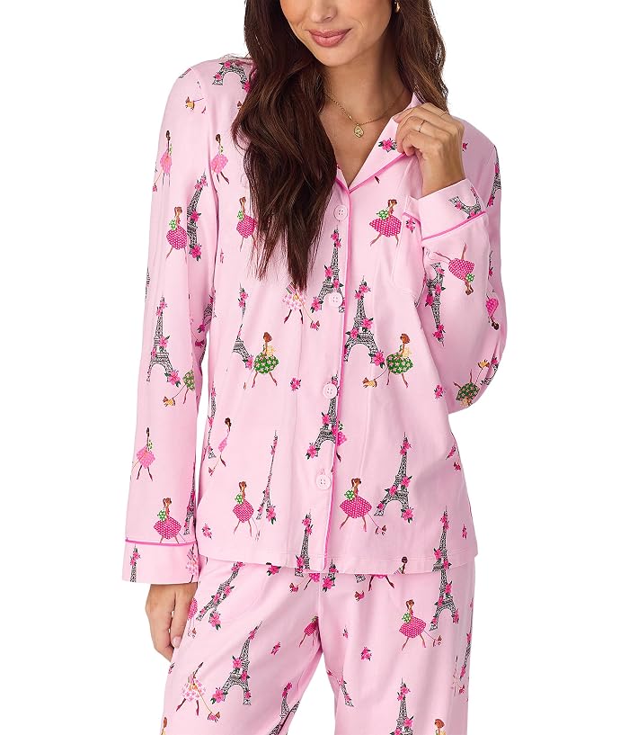 Bedhead PJs Long Sleeve Cotton Knit Classic Pajama Set - Image 3