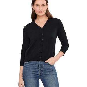 Vince Elbow Sleeve V-Neck Cardi