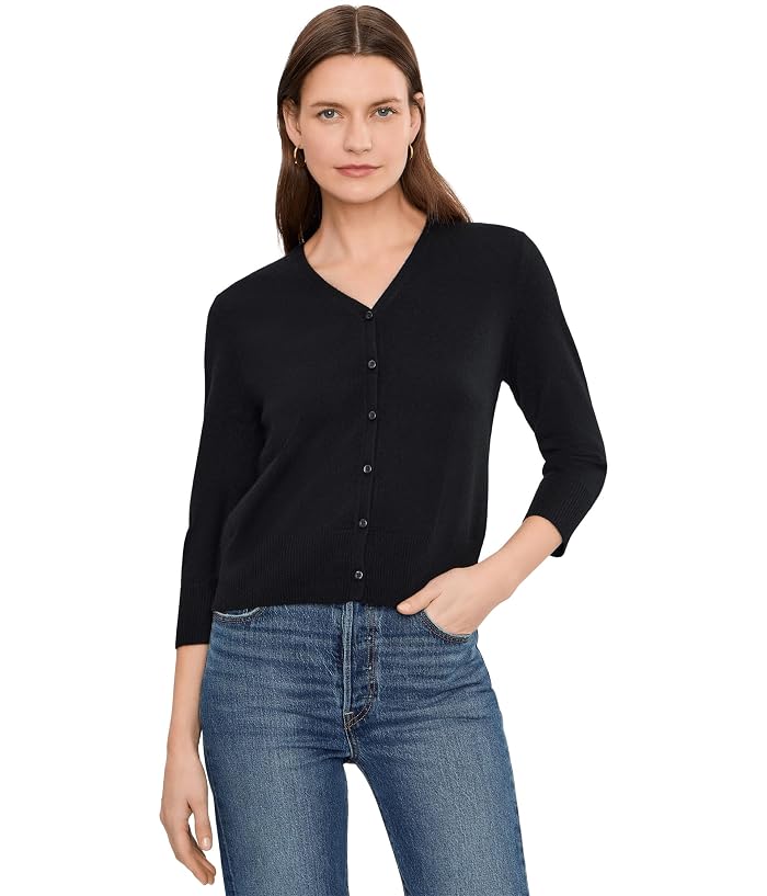 Vince Elbow Sleeve V-Neck Cardi