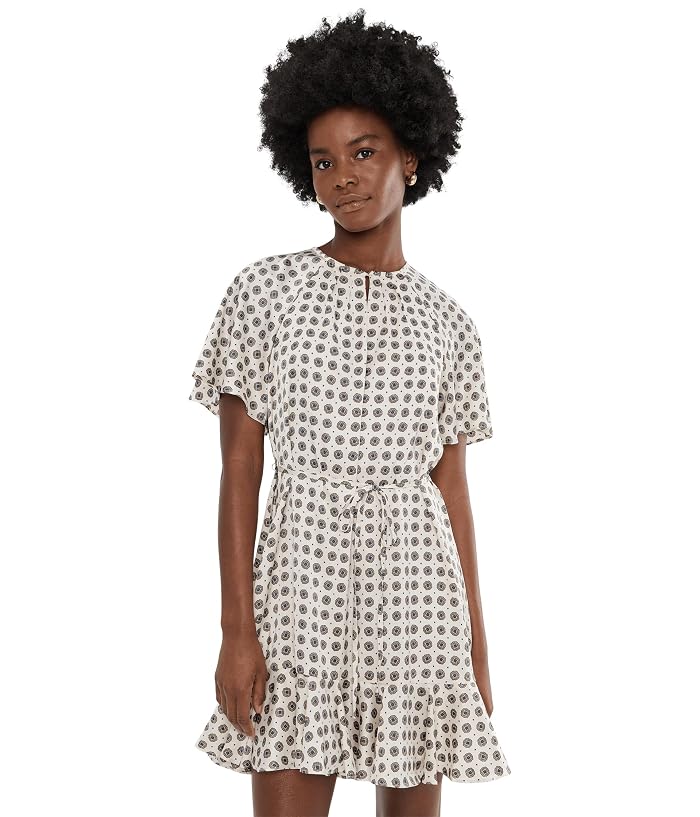 CeCe Center Front Keyhole Raglan Skater Dress