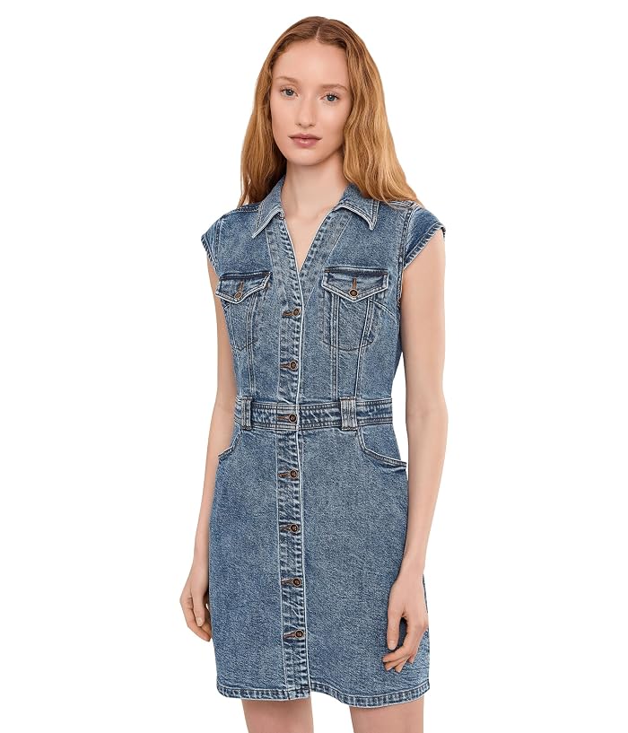 KUT from the Kloth Ruth- Denim Front Dress With Flared Sleeve