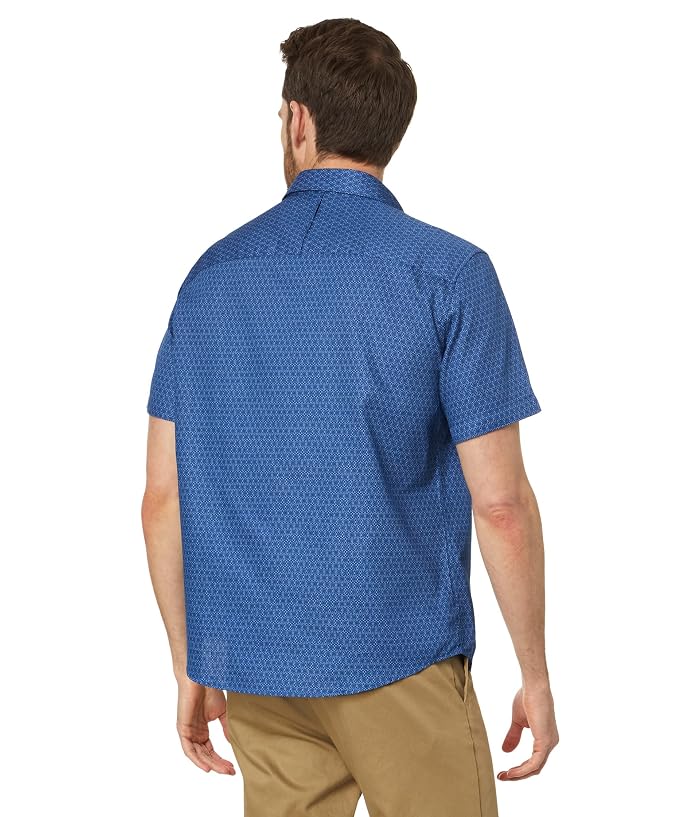 Johnston & Murphy Short Sleeve Linked Flower Textured Printed Shirt - Image 2