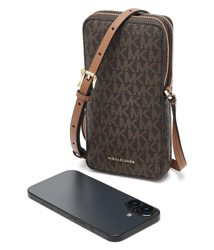 MICHAEL Michael Kors Jet Set Small North South Double Zip Phone Crossbody - Image 3