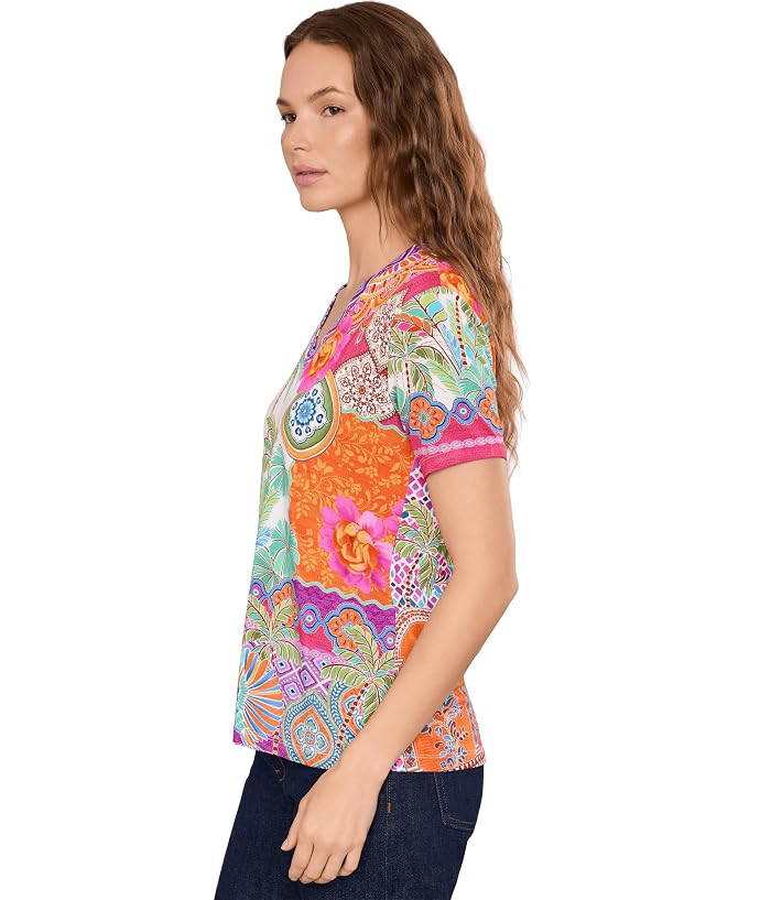 Johnny Was The Janie Favorite Short Sleeve V-Neck Swing Tee - Image 3