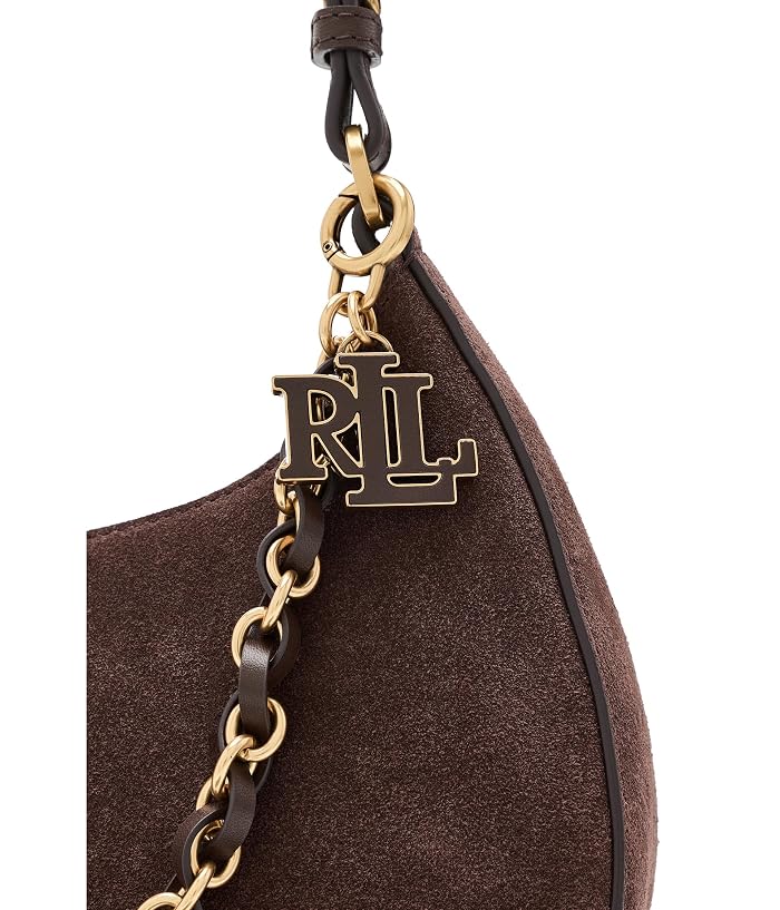 Lauren Ralph Lauren Suede Medium Marcy Zip Shoulder Bag - Image 4
