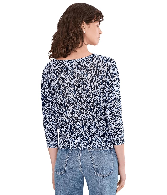 NIC+ZOE Indigo Crosshatch Sweater - Image 4