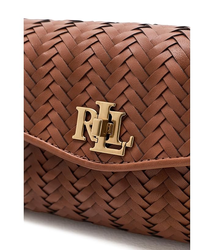 Lauren Ralph Lauren Woven Leather Tanner Crossbody Wallet - Image 3