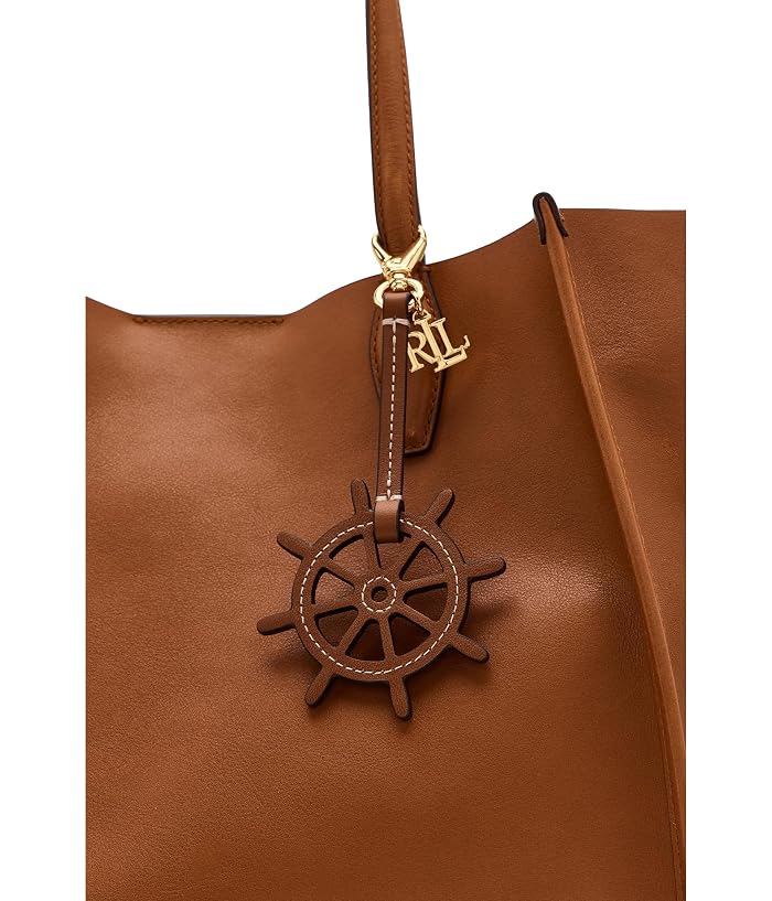Lauren Ralph Lauren Leather Wheel & Logo Charm - Image 2