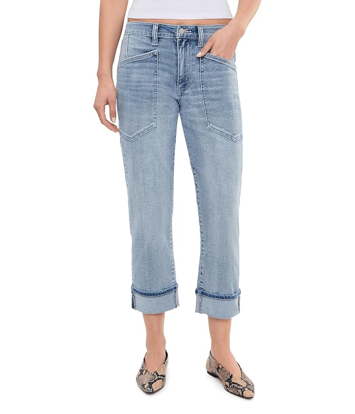 Liverpool Los Angeles 28" Marley Mid-Rise Cropped Girlfriend Jeans Cuffed
