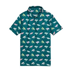 Chubbies Kids The Turtally Awesome Performance Polo (Big Kid)