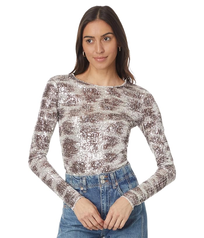 Free People Printed Gold Rush Long Sleeve