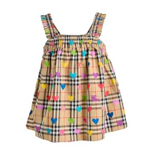 Burberry Kids Gabi Heart Check Shirt (big Kid)