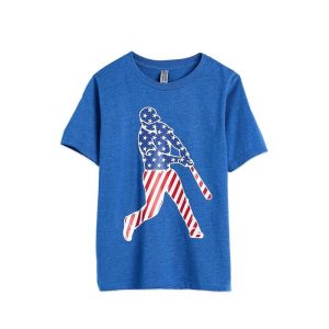 ChalkTalk SPORTS Baseball T-Shirt Short Sleeve - Baseball Stars and Stripes Player (Little Kid/Big Kid)