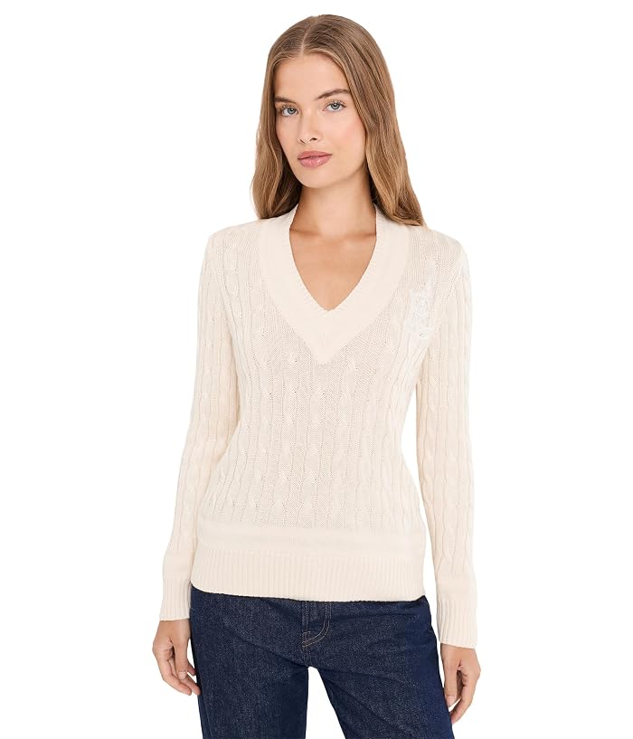 Lauren Ralph Lauren Petite Cable-Knit Cricket Sweater