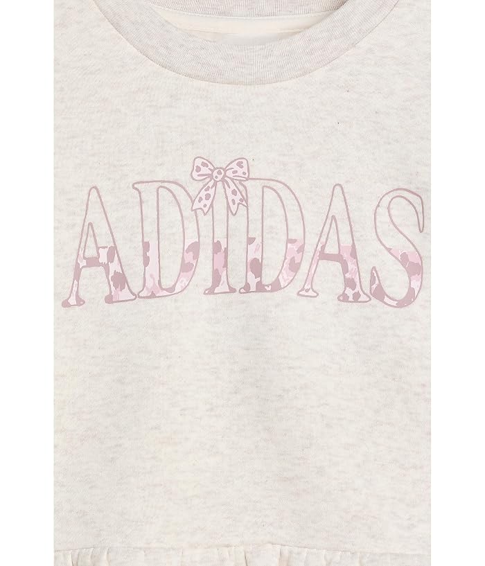 adidas Kids Heather Peplum Waist Pullover Pant Set (toddler/Little Kid) - Image 3