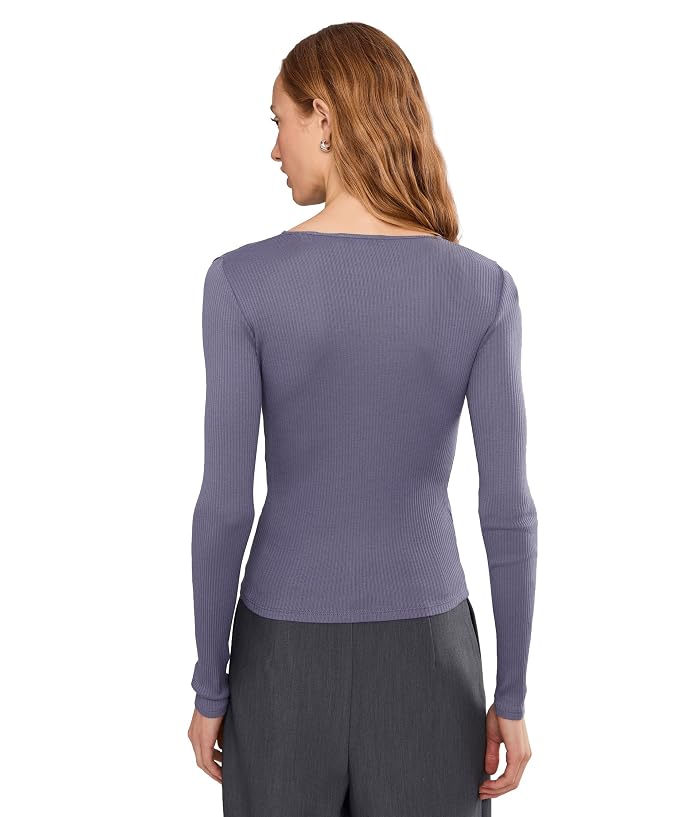 Vince Rib Long Sleeve Crew - Image 4