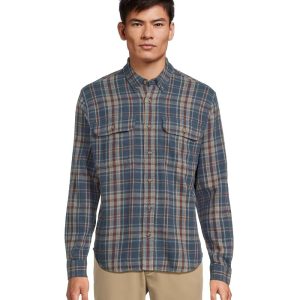 L.L.Bean 1913 Field Flannel Shirt Slightly Fitted Untucked Fit Plaid