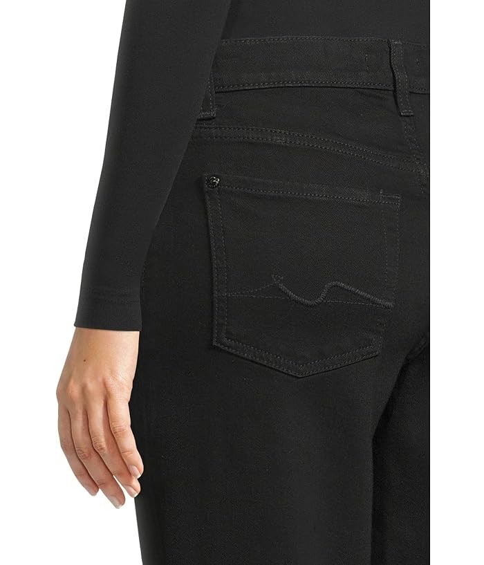 7 For All Mankind Cropped Alexa Jeans in Black - Image 4