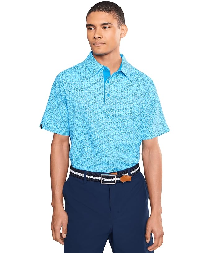 Callaway Tile Gingham Print Polo