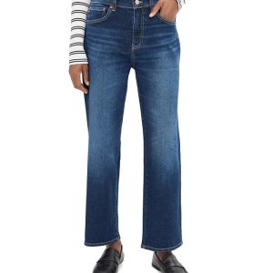 AG Jeans Brinley Mid-Rise Straight Crop in Outspoken