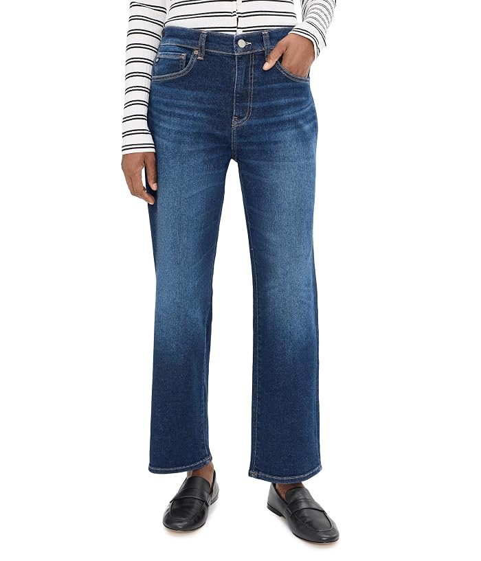 AG Jeans Brinley Mid-Rise Straight Crop in Outspoken