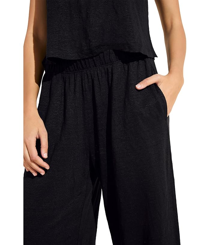 Eberjey Organic Linen Knit Boat Neck Crop Tank - Image 3