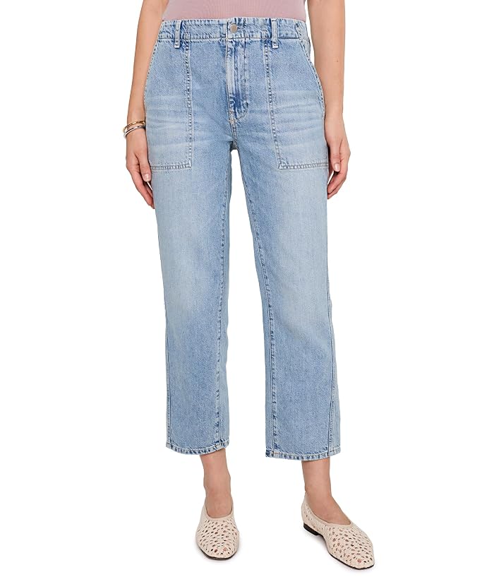 AG Jeans Analeigh Mid-Rise Utility Pants in Wine Garden