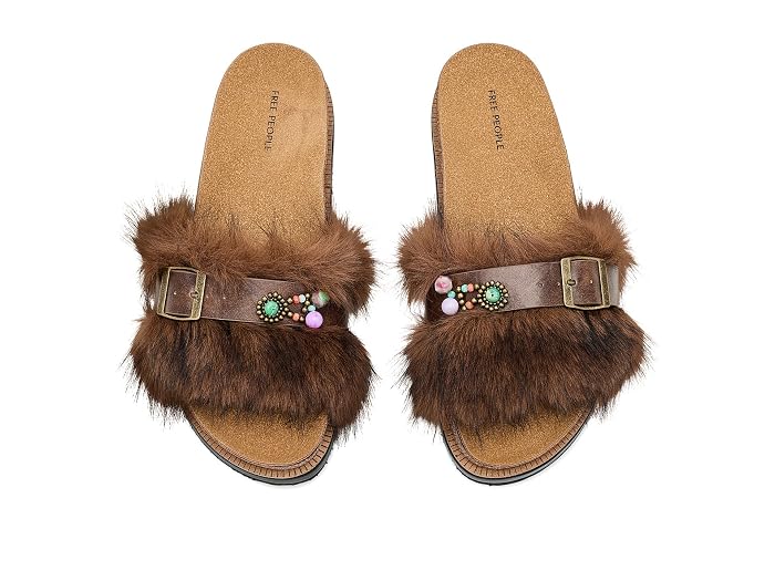 Free People Frankie Faux Fur Slide Sandals - Image 2