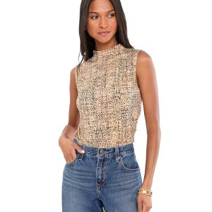 NIC+ZOE Printed Tweed Knit Tank