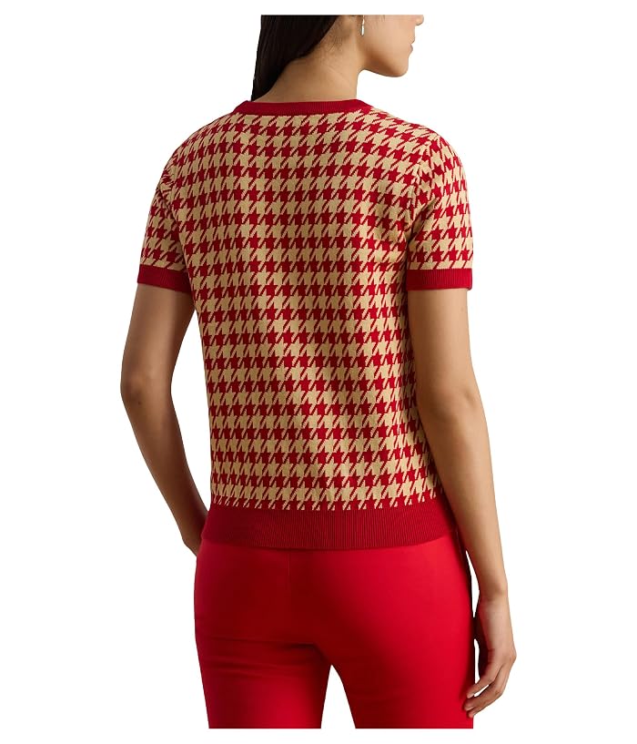 Lauren Ralph Lauren Houndstooth Short Sleeve Sweater - Image 3