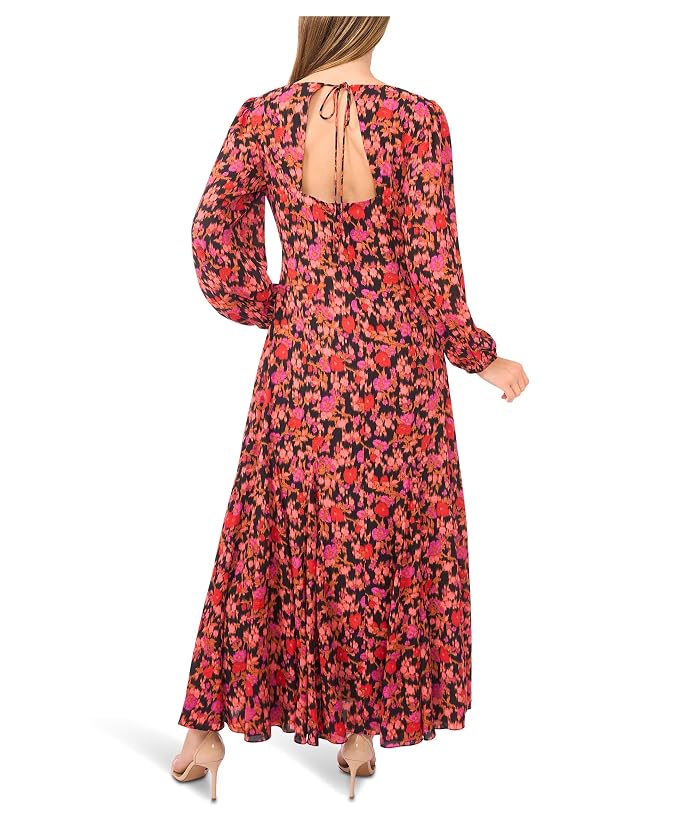 CeCe V-Neck Balloon Sleeve Printed Maxi Dress - Image 2