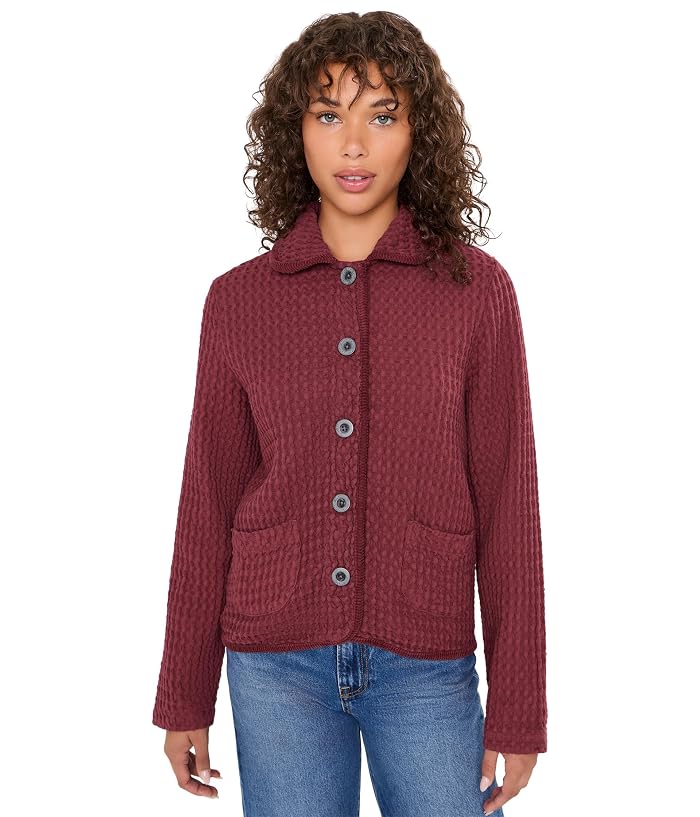 Mod-o-doc Long Sleeve Waffle Retro Jacket