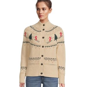 L.L.Bean Signature Cotton Fisherman Button Front Cardigan Sweater