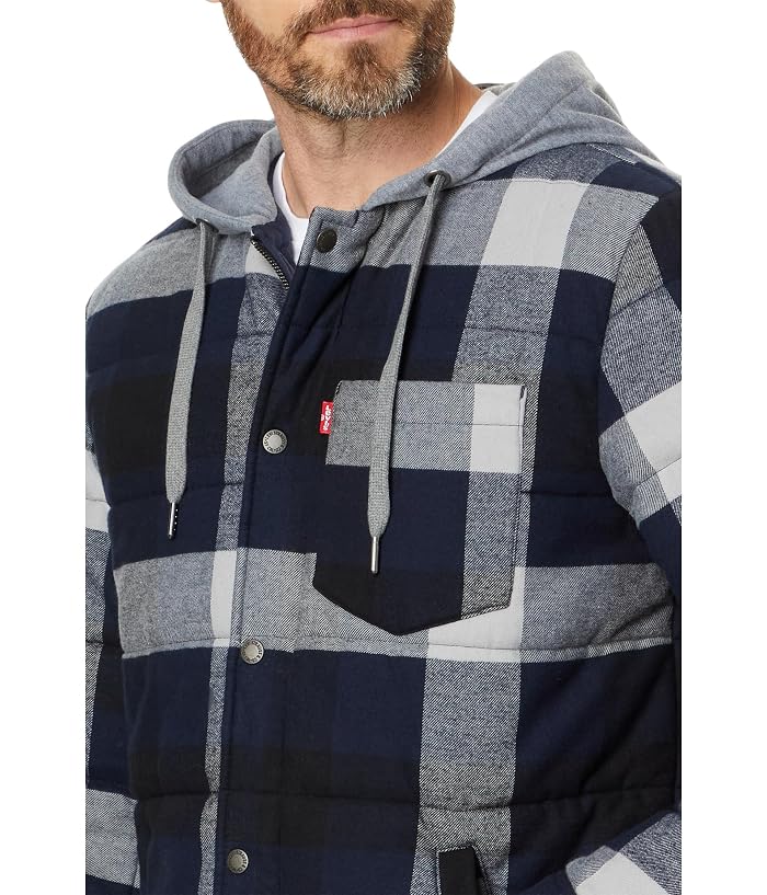 Levi's® Cotton Plaid Quilted Puffer - Image 3