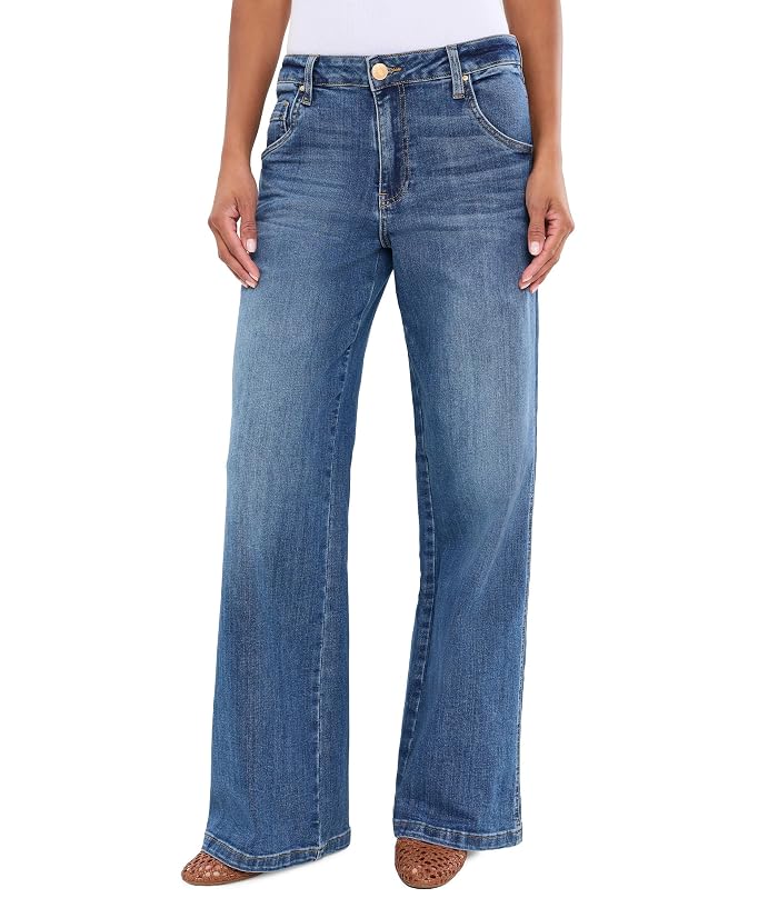 KUT from the Kloth Jeans High-Rise Wide Leg Dip Scoop Pockets