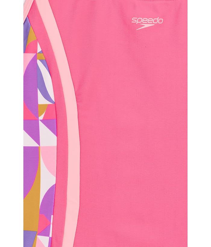 Speedo Kids Swimsuit One-Piece Thick Strap Racerback Printed (Big Kid) - Image 3