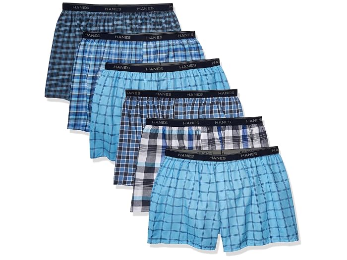 Hanes Tagless Boxer with Exposed Waistband, Multiple Packs Available