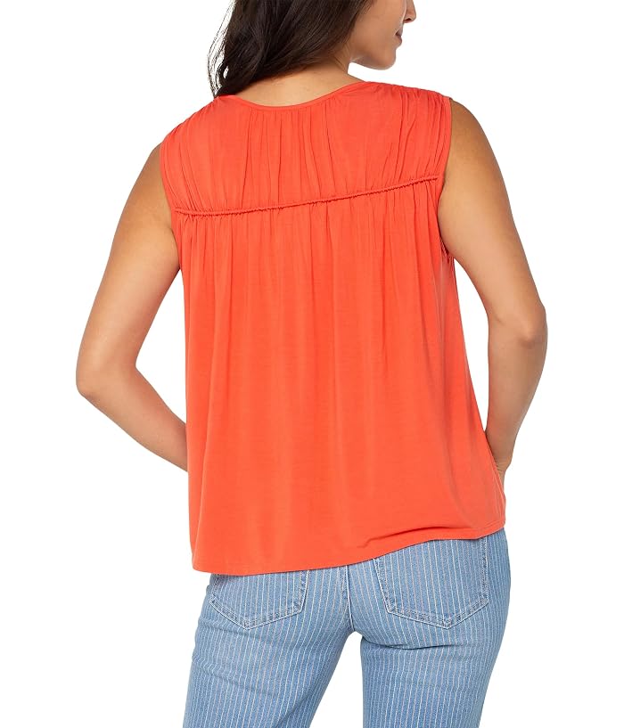 Liverpool Los Angeles Sleeveless Shirred Detail Knit Top - Image 2