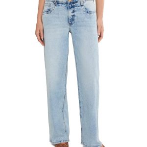 KUT from the Kloth Selena Baggy Low-Rise Straight Leg Clean Hem