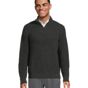 L.L.Bean Organic Cotton Waffle Sweater 1/4 Zip