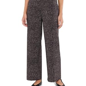 NIC+ZOE Petite Lenox Wide Leg Printed Sleek Stretch Pants